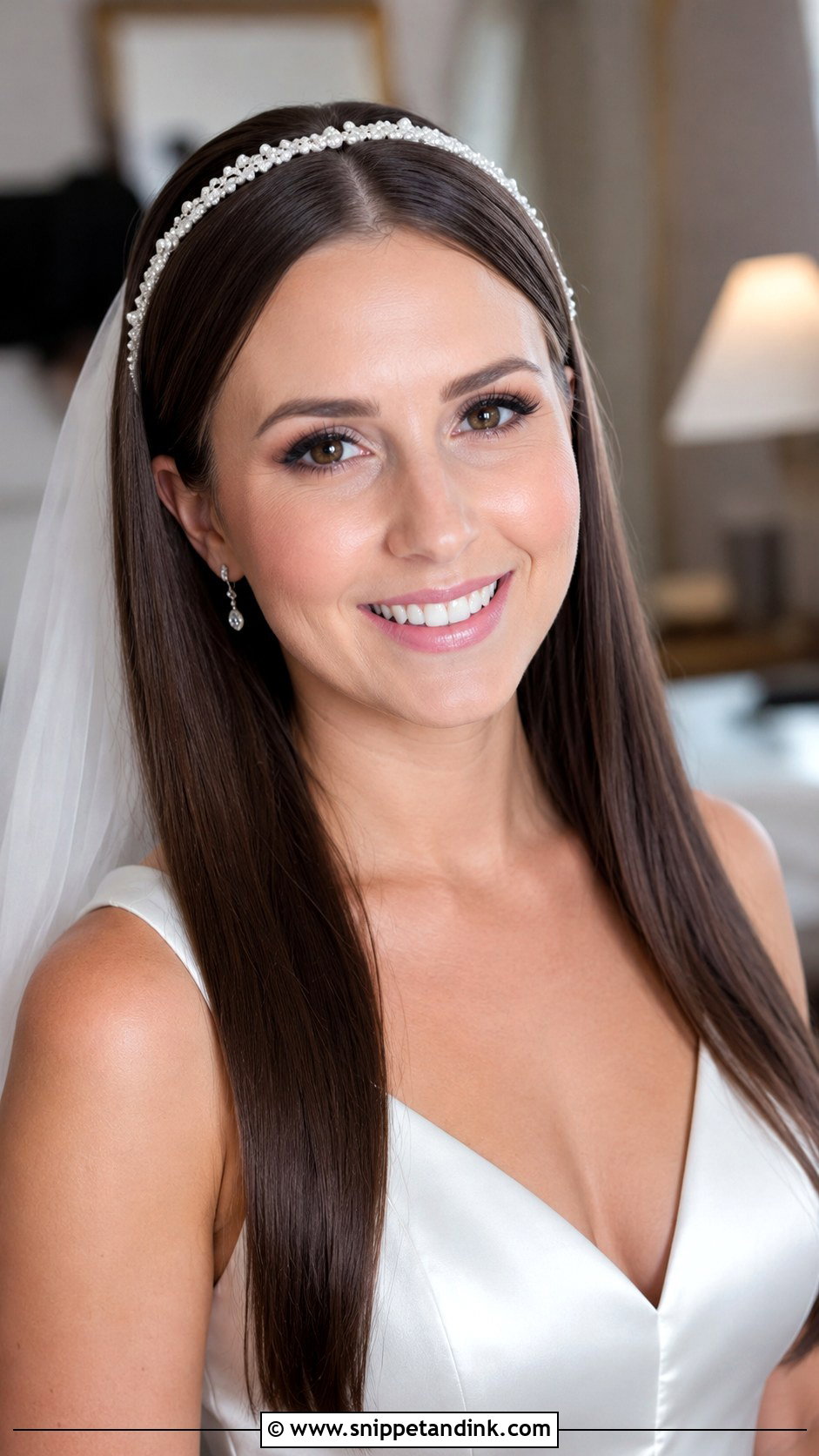 Sleek Straight Hair With Headband - Snippet and Ink - 25 Long Straight Hairstyles for Wedding