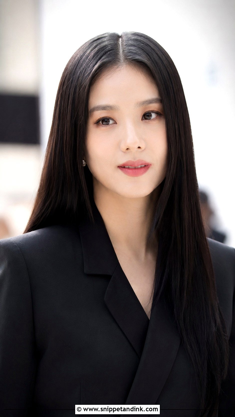 Sleek Straight Hair With Middle Part - Snippet and Ink - 25 Hair Ideas for Wedding Guest