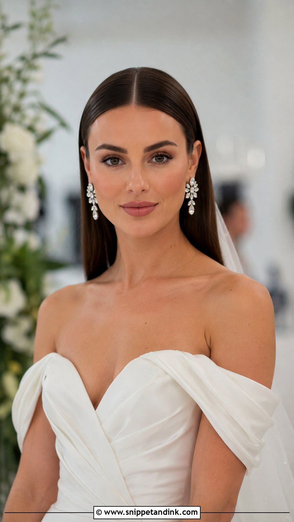 Sleek Straight Hair With Middle Part - Snippet and Ink - 30 Hairstyles for Marriage