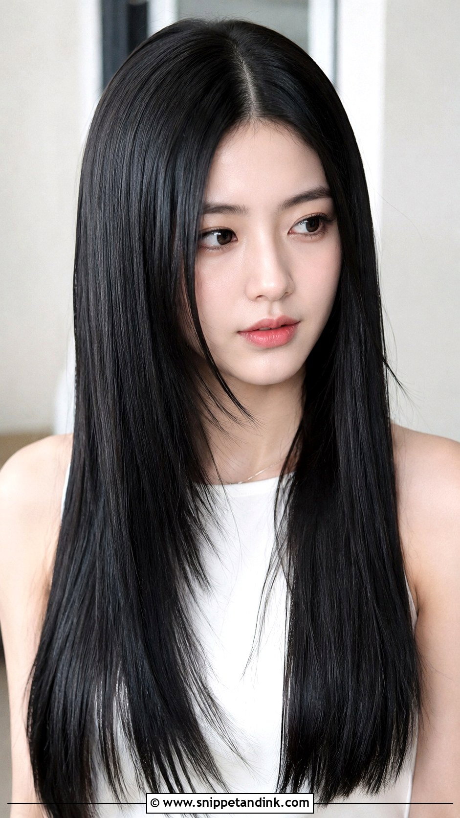 Sleek Straight Hair for Engagement - Snippet and Ink - 20 Hairstyle for Engagement Look Ideas