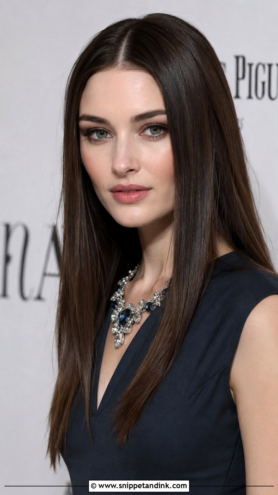 Sleek Straight Hair with Center Part - Snippet and Ink - 25 Mother of the Groom Hairstyles Over 50
