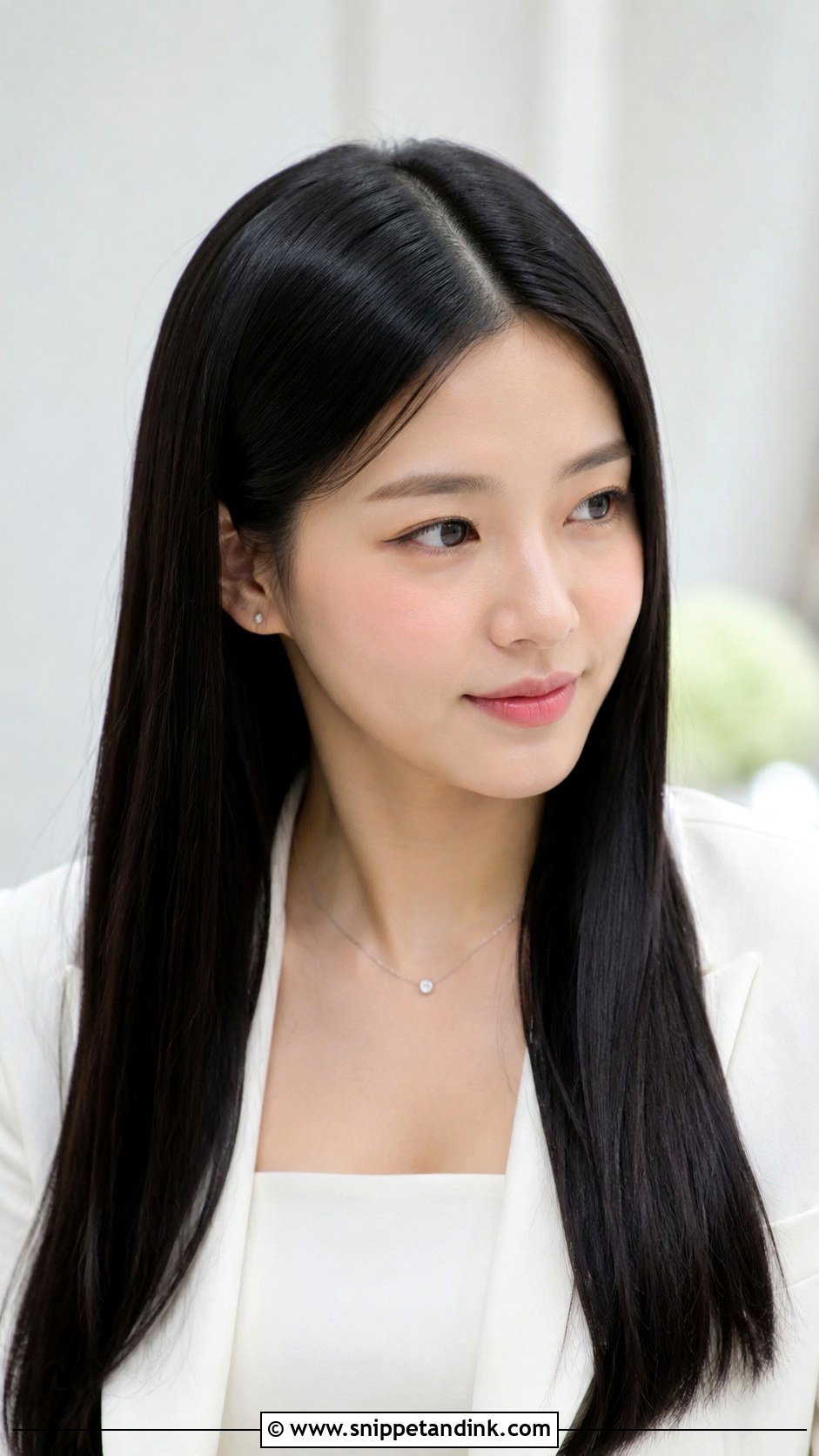Sleek Straight Open Hair - Snippet and Ink - 30 Hairstyles for Engagement Bride