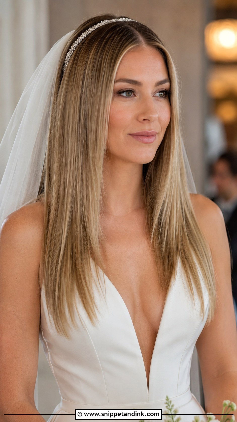 Sleek Straight Open Hair for Wedding - Snippet and Ink - 25 Open Hairstyles for Wedding