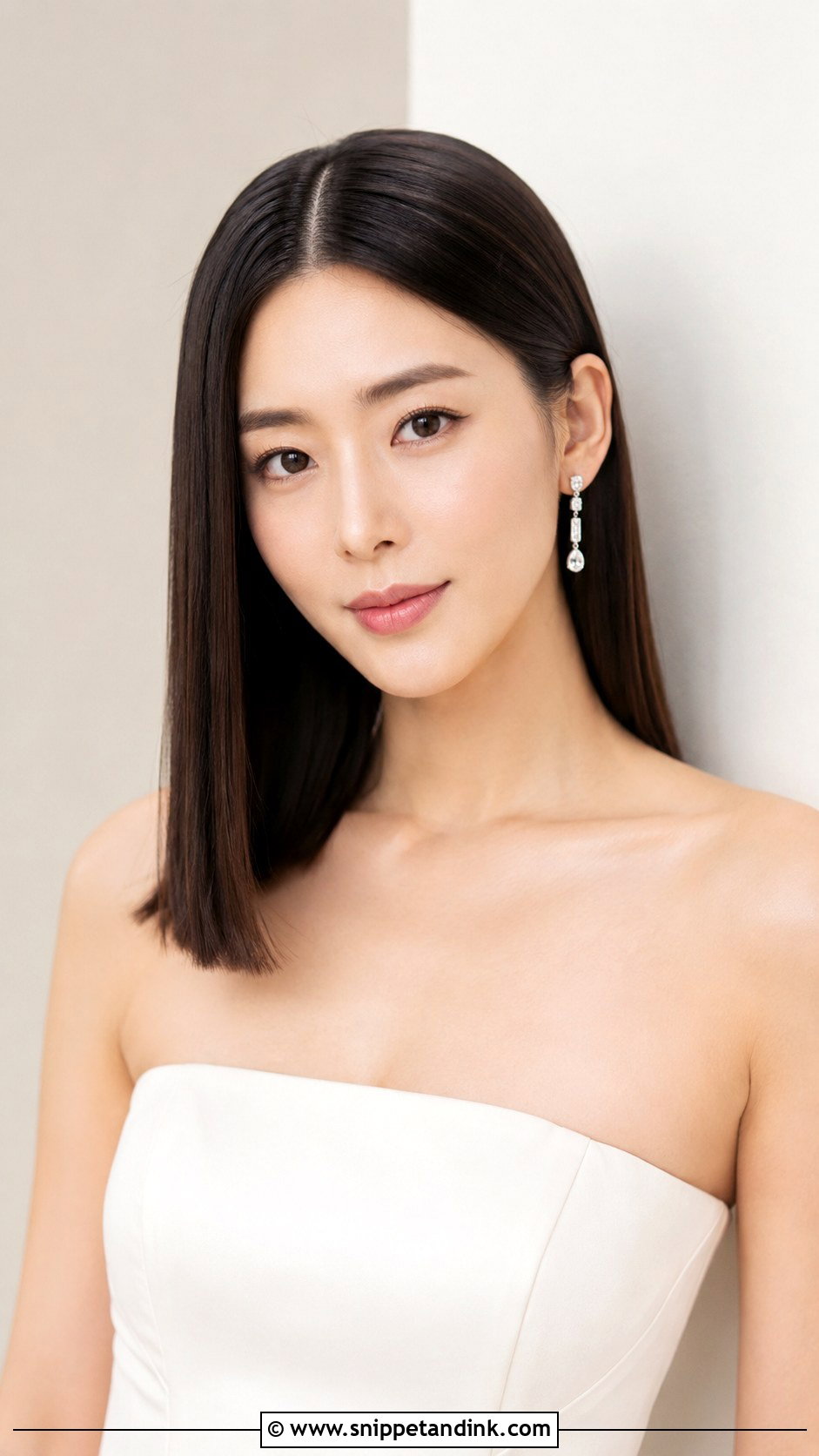Sleek Straight Wedding Hair - Snippet and Ink - 20 Hairstyles for Medium Hair for Wedding