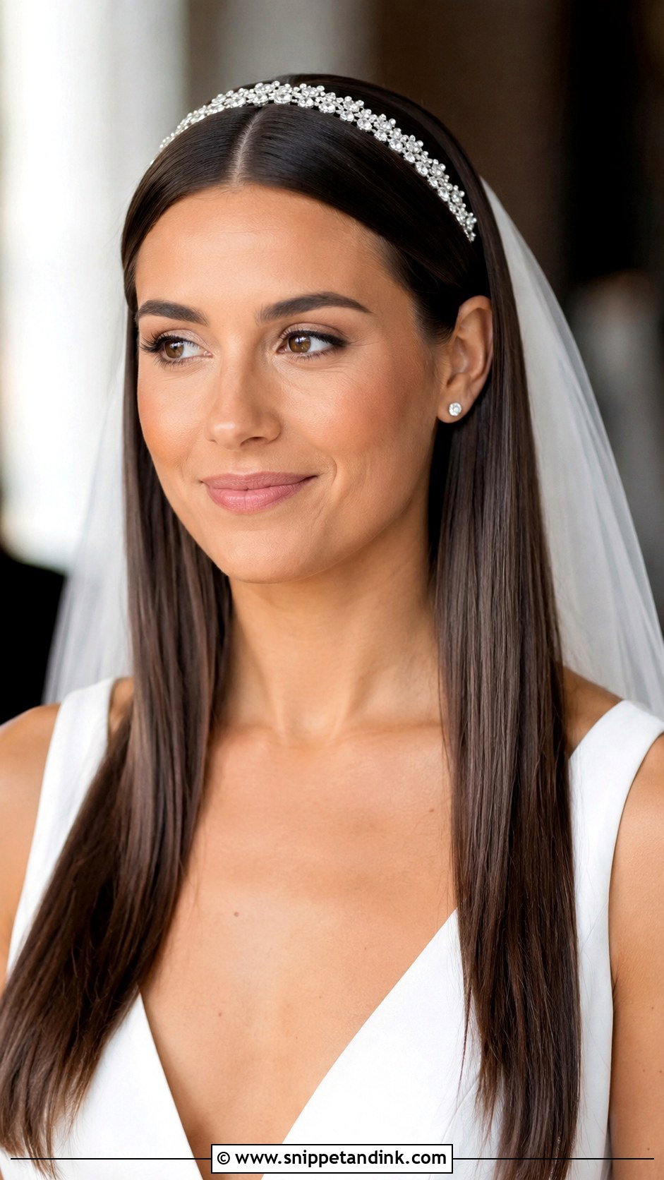 Sleek Straight Wedding Hair - Snippet and Ink - 20 Hairstyles for the Wedding