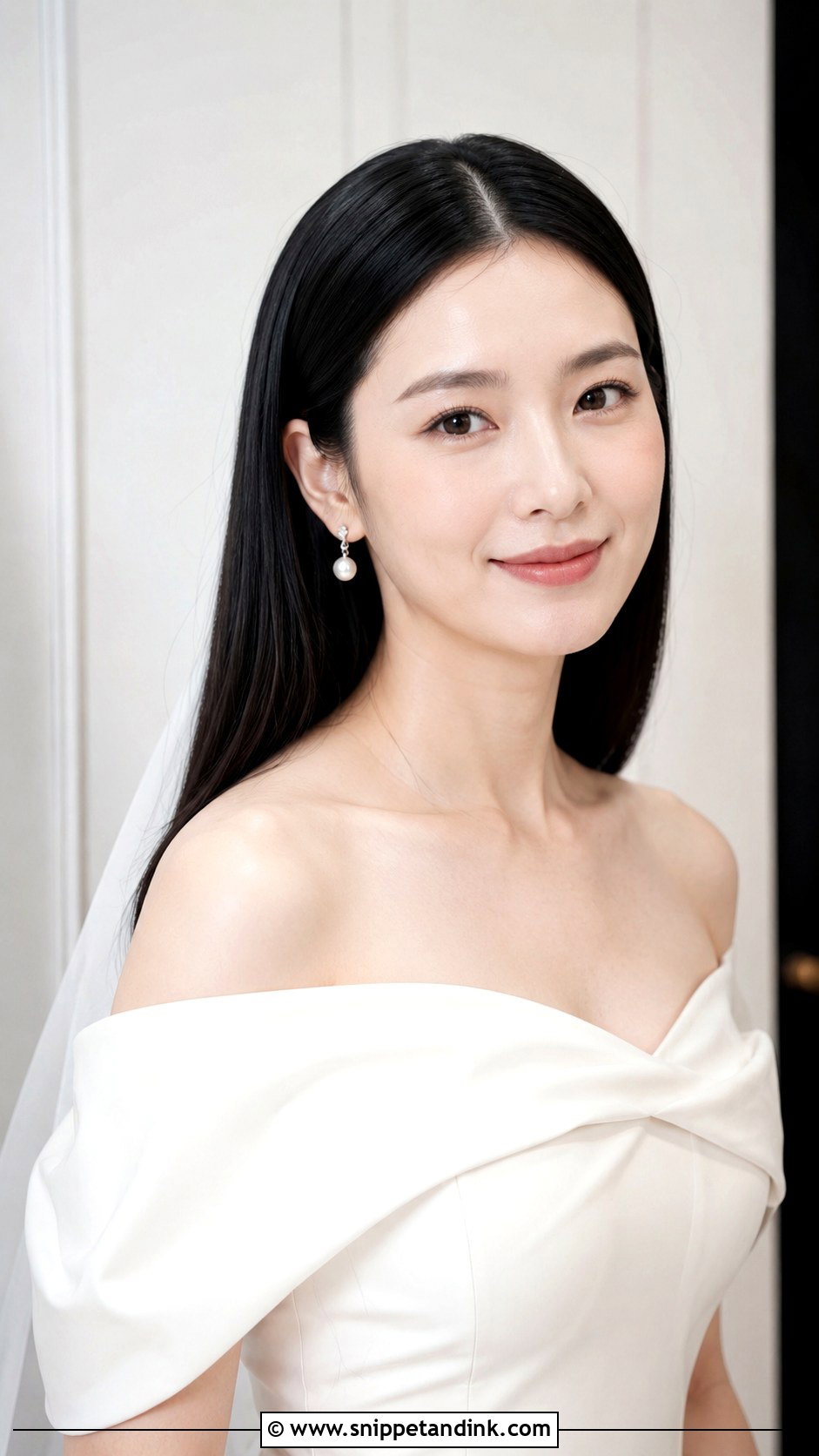 Sleek Straight Wedding Hair - Snippet and Ink - 20 Hairstyles Ideas for Wedding