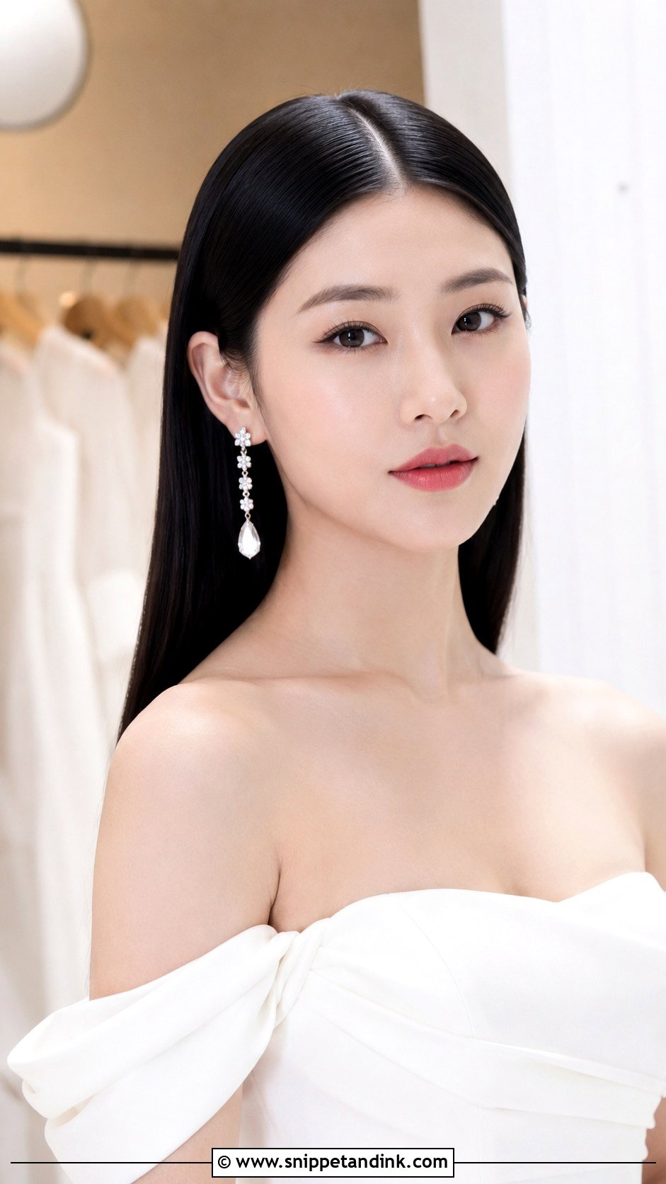 Sleek Straight Wedding Hair - Snippet and Ink - 20 Wedding Hairs