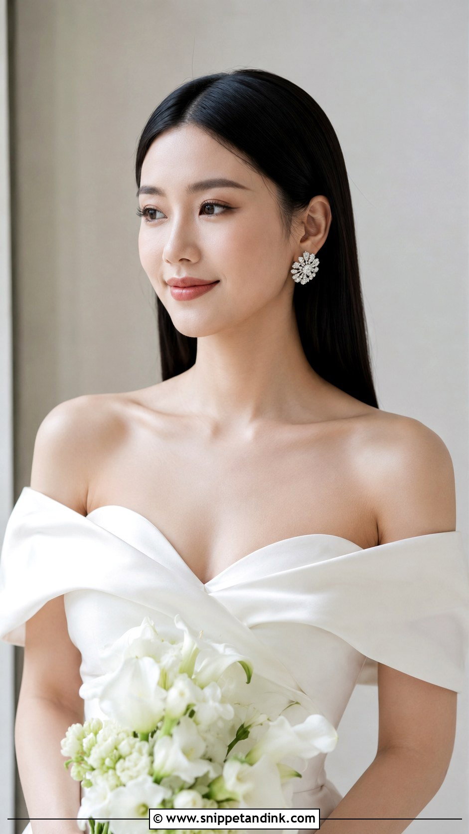 Sleek Straight Wedding Hair - Snippet and Ink - 25 Hair Down Wedding Hairstyles