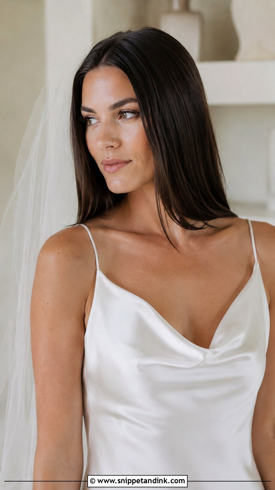 Sleek Straight Wedding Hair - Snippet and Ink - 20 2024 Wedding Hair Ideas