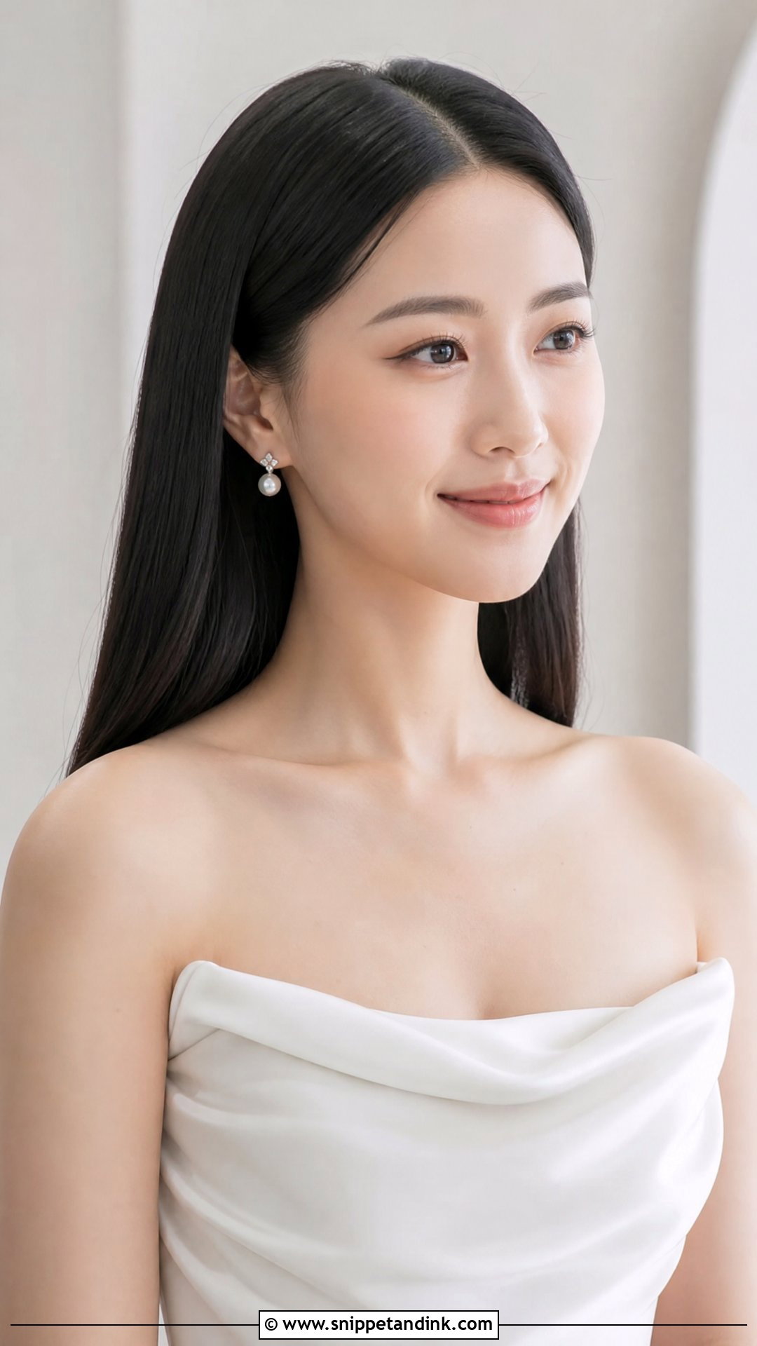 Sleek Straight Wedding Hair Down - Snippet and Ink - 20 Long Hair Wedding Styles All Down