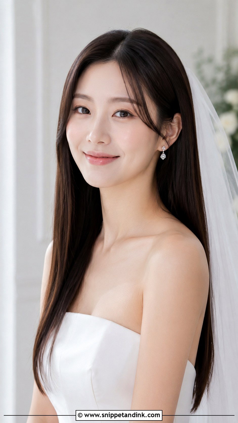 Sleek Straight Wedding Hair Down - Snippet and Ink - 20 Simple Wedding Hair Down Ideas