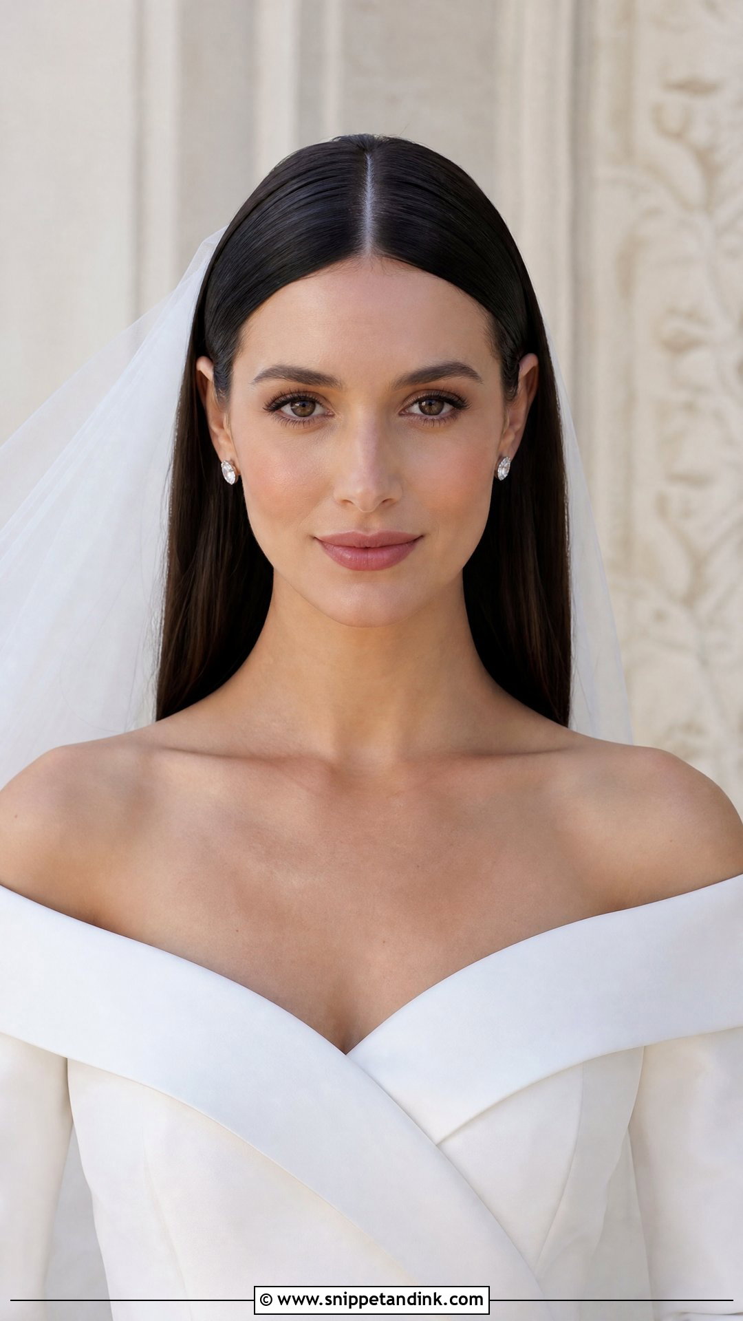 Sleek Straight Wedding Hairstyle - Snippet and Ink - 20 Unique Wedding Hairstyles