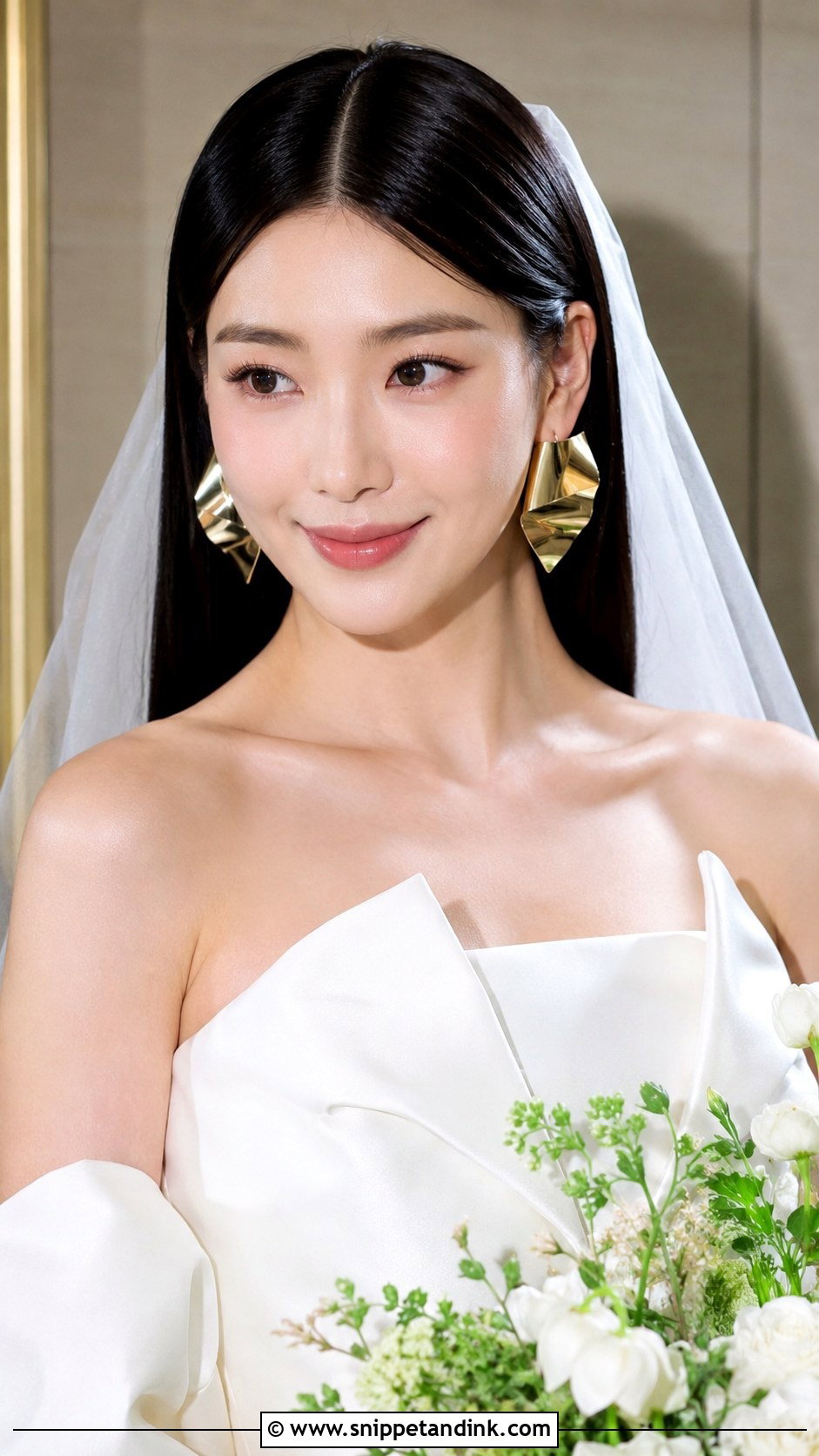Sleek Straight Wedding Hairstyle - Snippet and Ink - 25 Best Wedding Hairstyles