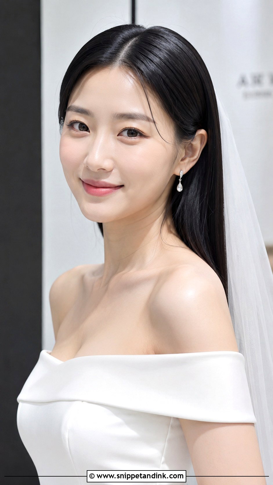 Sleek Straight Wedding Hairstyle - Snippet and Ink - 25 Hairstyle for Marriage Ideas