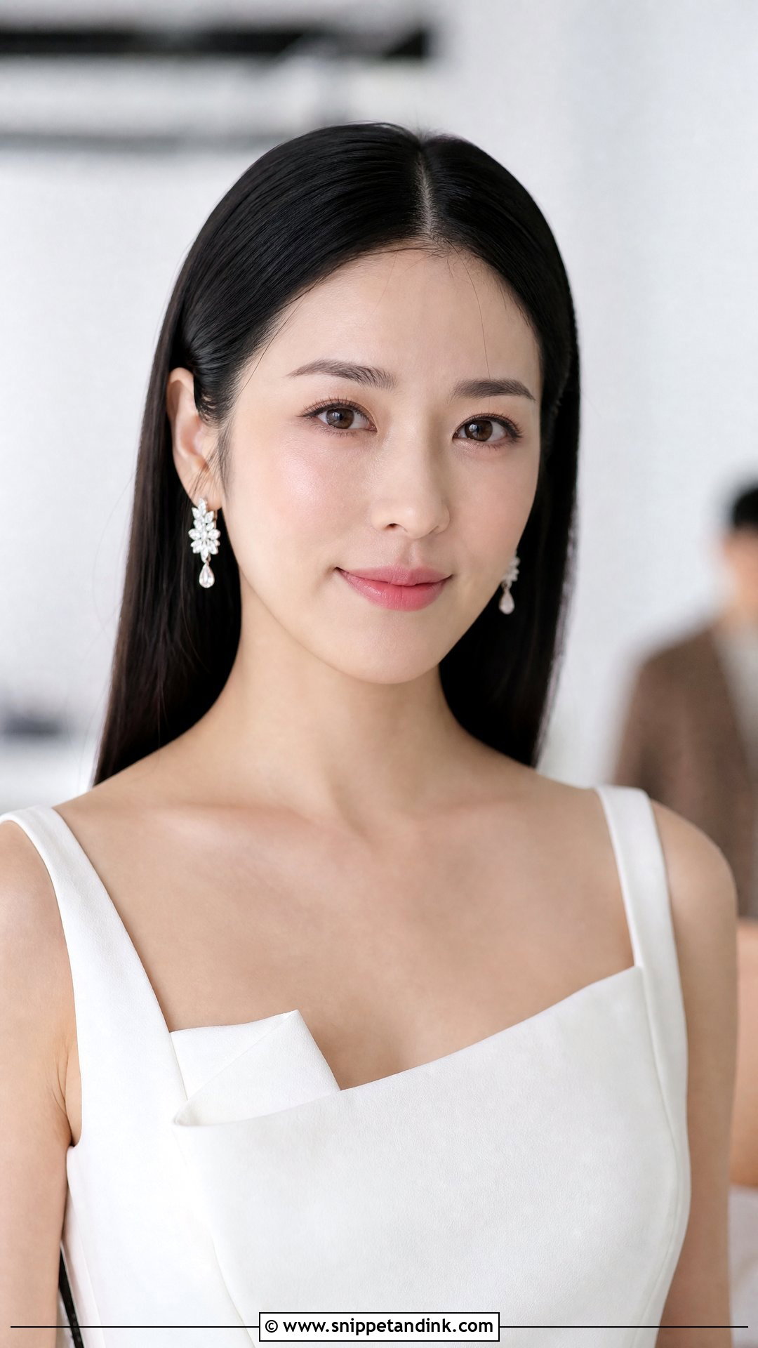Sleek Straight Wedding Hairstyle - Snippet and Ink - 30 Bride Hairstyle Ideas