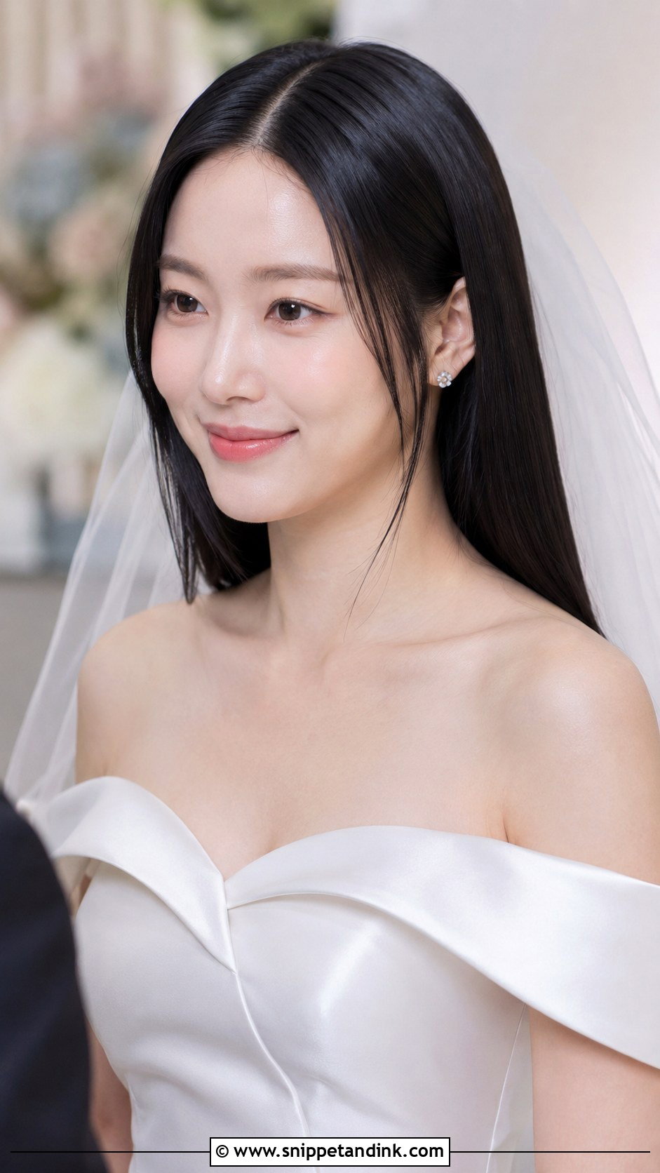 Sleek Straight Wedding Hairstyle - Snippet and Ink - 30 Wedding Hairstyles Down