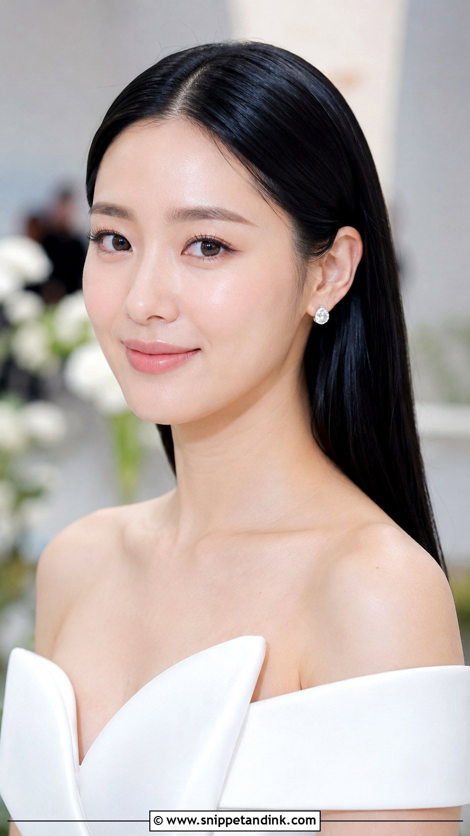 Sleek Straight Wedding Hairstyle - Snippet and Ink - 35 Hair Styles for Wedding