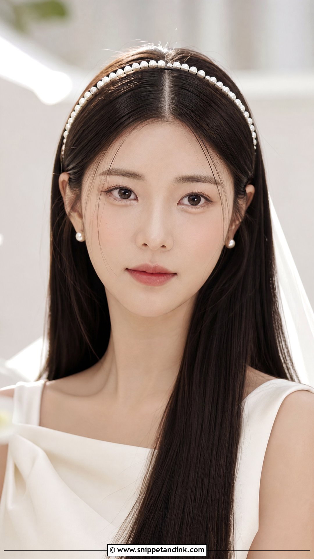 Sleek Straight Wedding Hairstyle For Long Hair - Snippet and Ink - 15 Easy Do It Yourself Long Hair Wedding Hairstyles