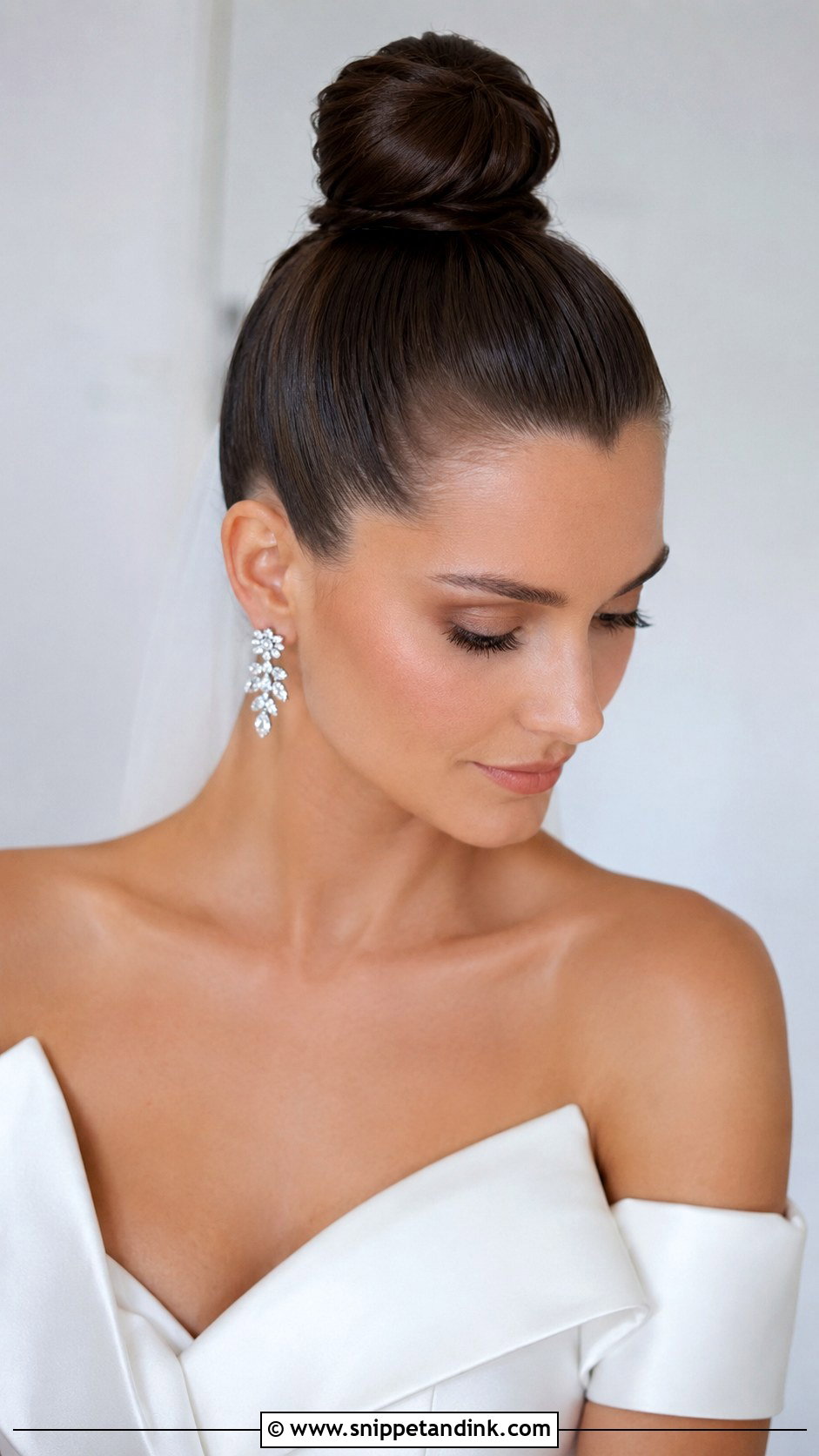 Sleek Top Knot - Snippet and Ink - 25 Sleek Wedding Hair Ideas