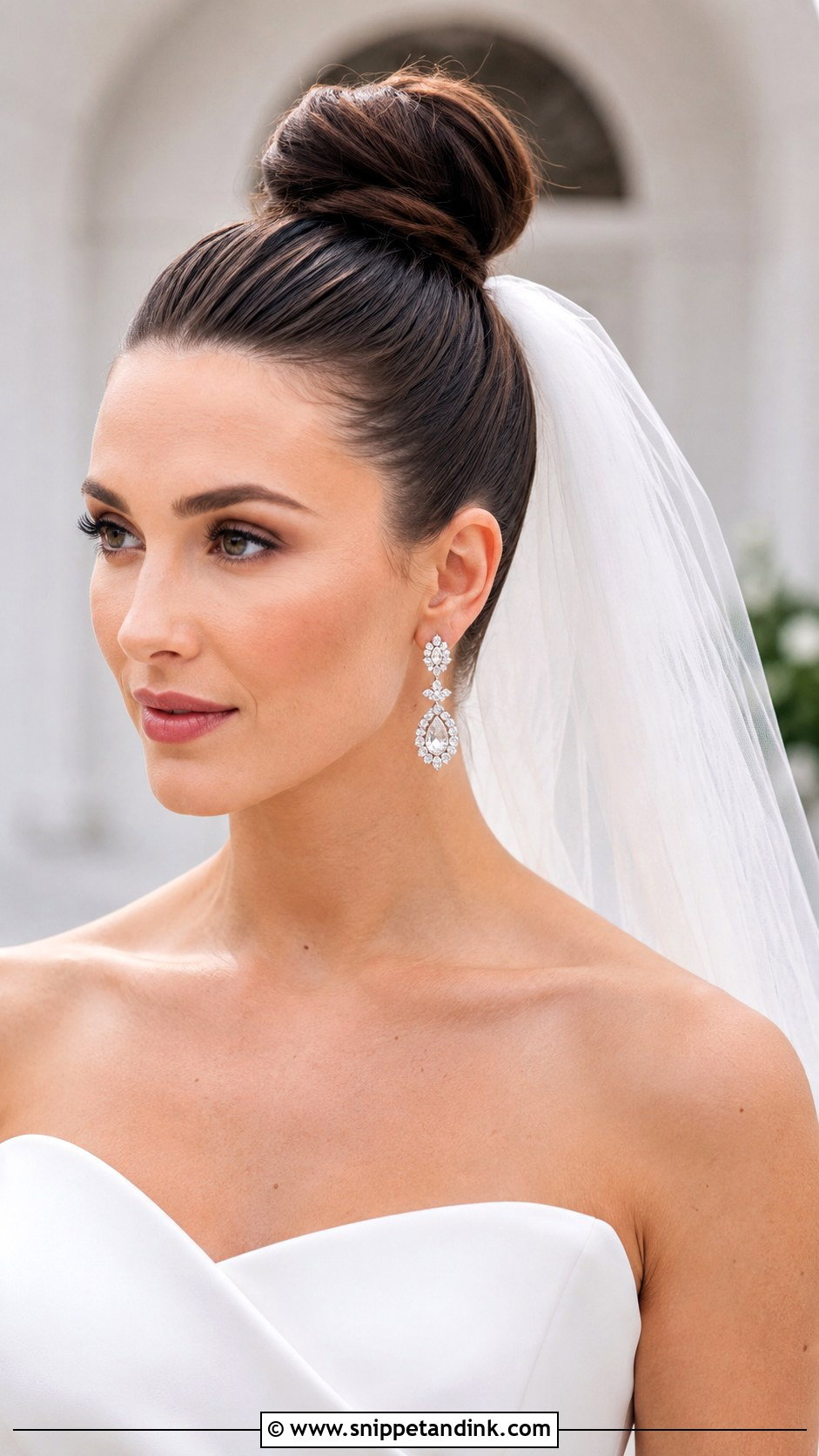 Sleek Top Knot - Snippet and Ink - 25 Wedding Hair Looks