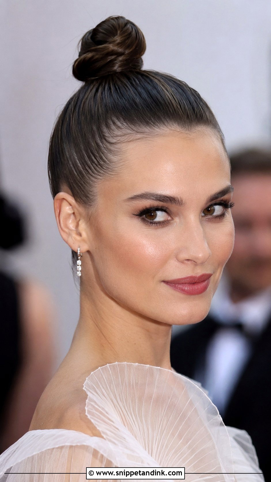 Sleek Top Knot - Snippet and Ink - 30 Simple Hairstyles for Wedding