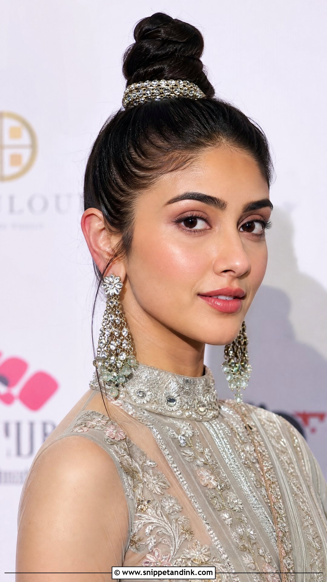 Sleek Top Knot - Snippet and Ink - 20 Easy Indian Hairstyles for Wedding Guest