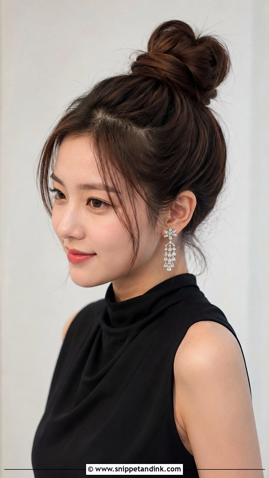 Sleek Top Knot - Snippet and Ink - 20 Hairstyle for Sister Wedding Ideas
