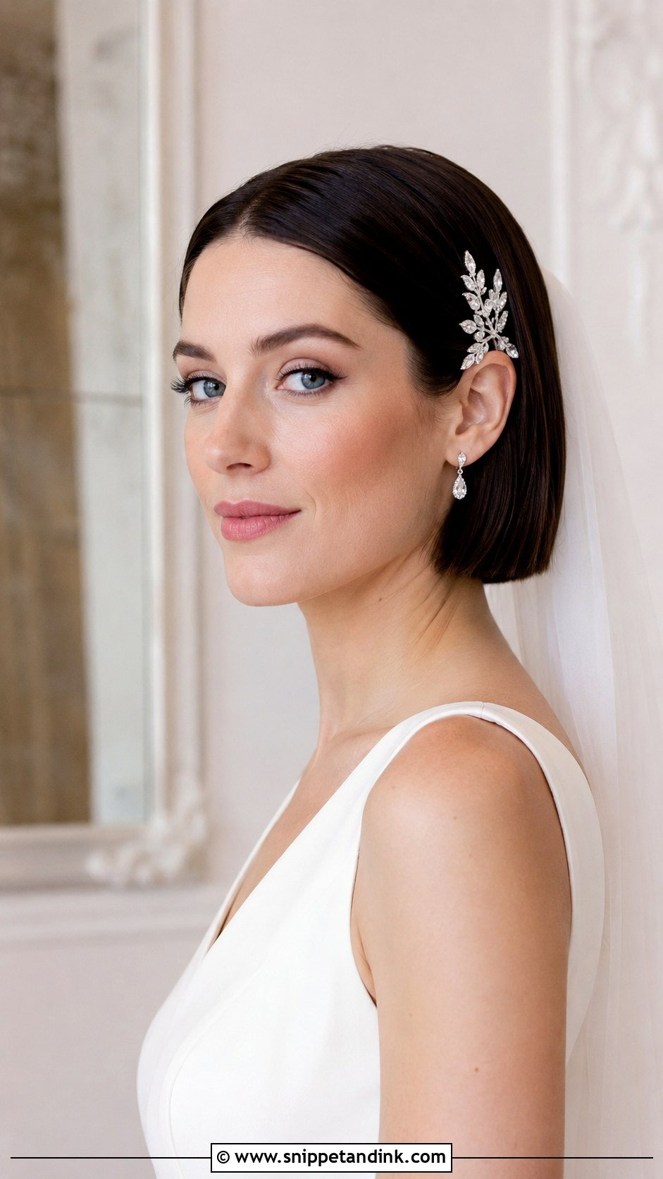 Sleek Tucked Bob - Snippet and Ink - 25 Simple Wedding Hairstyles for Short Hair