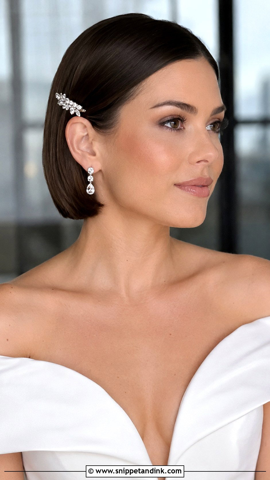 Sleek Tucked Bob Style - Snippet and Ink - 20 Medium Length Hairstyles for Wedding Guest