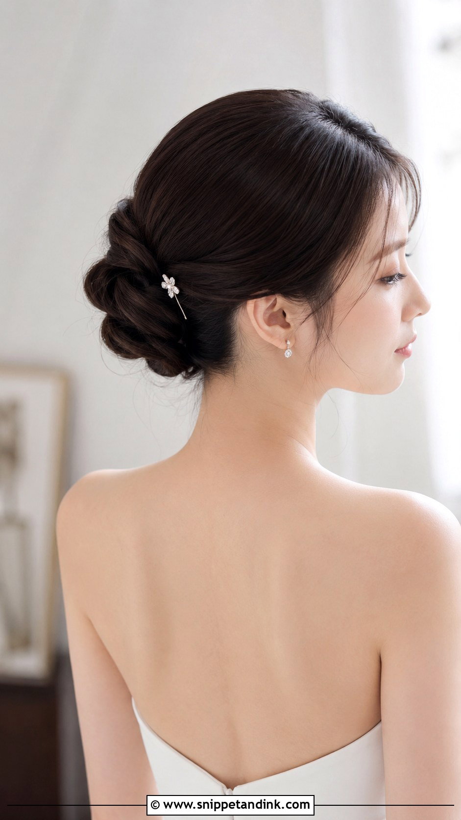 Sleek Twisted Bun Wedding Updo - Snippet and Ink - 30 Updo Hairstyles for Wedding