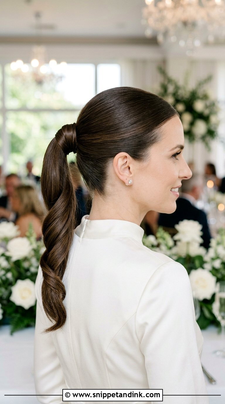 Sleek Twisted Ponytail Updo - Snippet and Ink - 20 Bridal Wedding Hair Updo Ideas