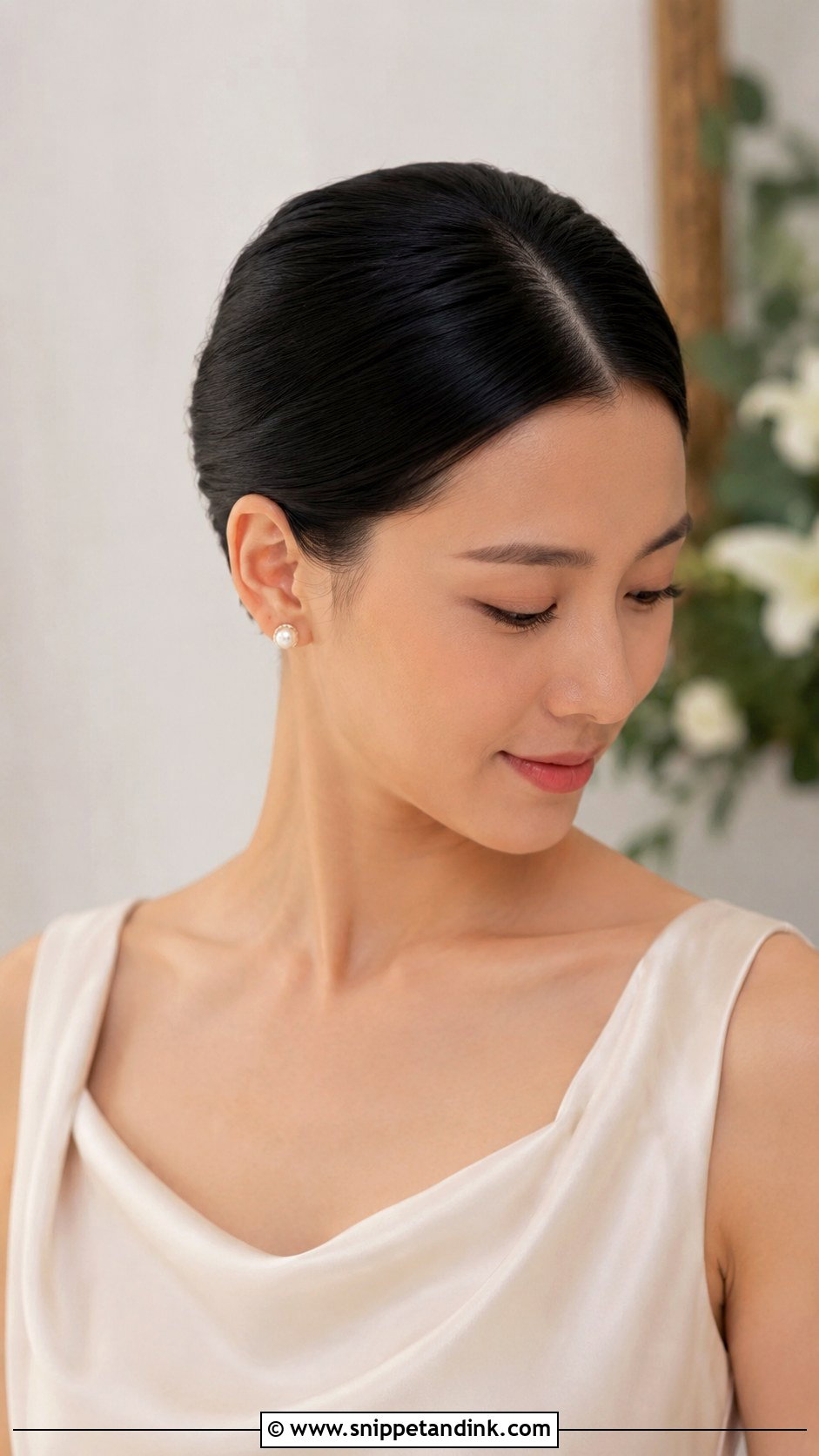 Sleek Updo For Short Hair - Snippet and Ink - 20 Bridesmaid Updo Short Hair Ideas