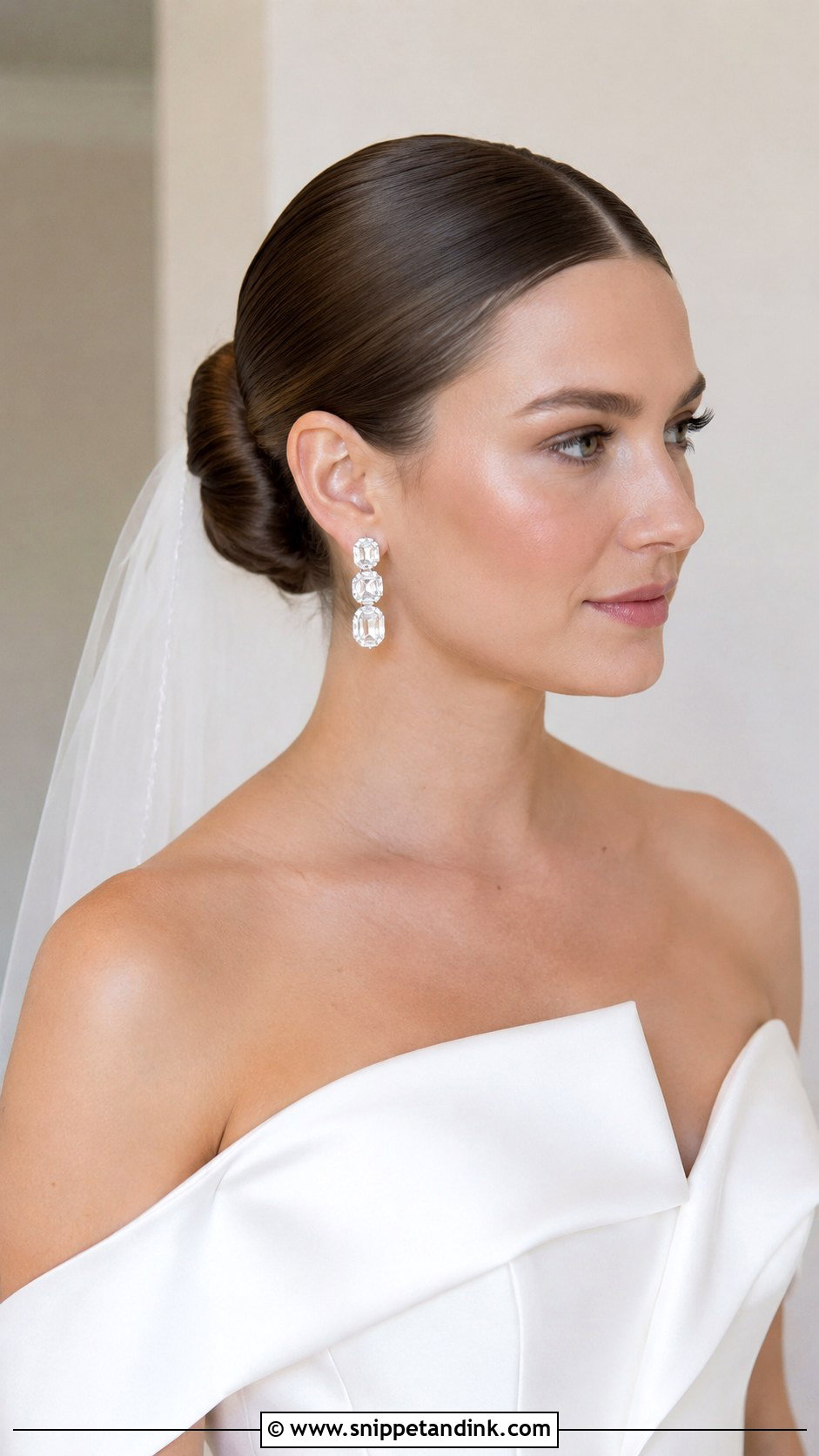 Sleek Updo With Veil - Snippet and Ink - 15 Updos with Veil