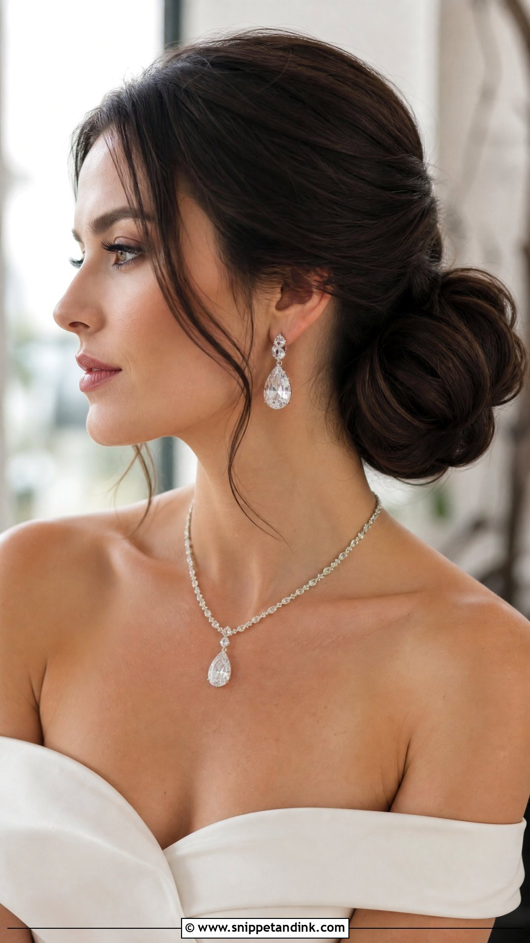Sleek Voluminous Low Bun - Snippet and Ink - 20 Sleek Bridal Hair Ideas