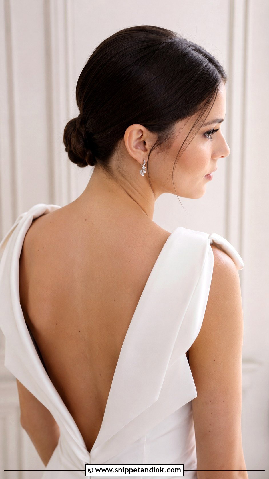 Sleek Wedding Bun For Short Hair - Snippet and Ink - 15 Wedding Buns for Short Hair