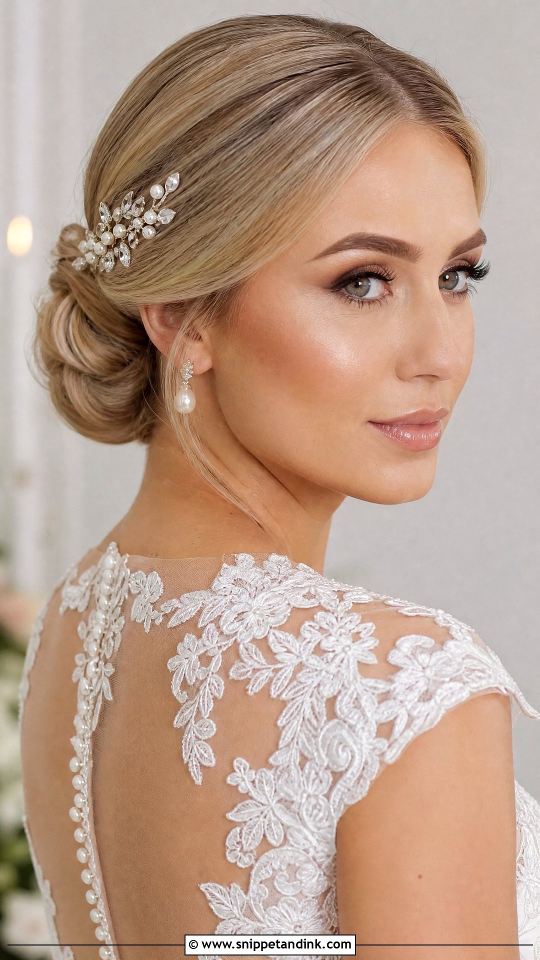 Sleek Wedding Hairstyle With Hair Accessories - Snippet and Ink - 20 Sleek Hairstyles for Wedding