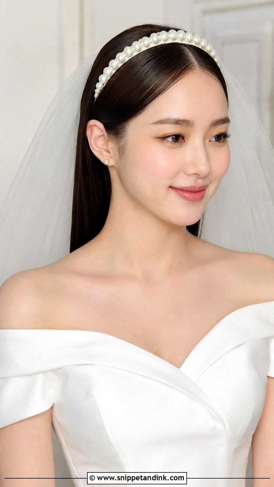 Sleek Wedding Hairstyle With Headband - Snippet and Ink - 20 Headband Wedding Hairstyles