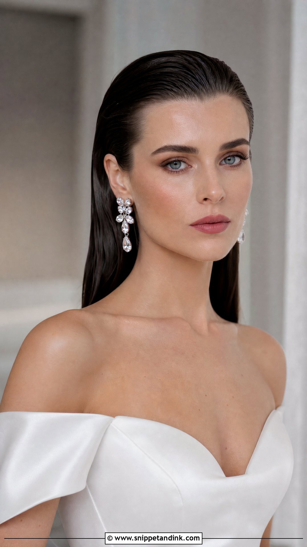 Sleek Wet Look Wedding Hairstyle - Snippet and Ink - 20 Sleek Hairstyles for Wedding