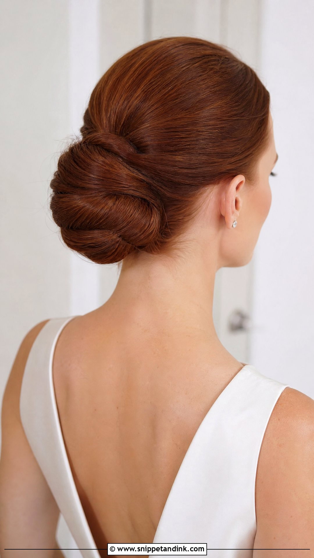 Sleek Wrapped Bun Updo - Snippet and Ink - 20 Sleek Wedding Updo Ideas