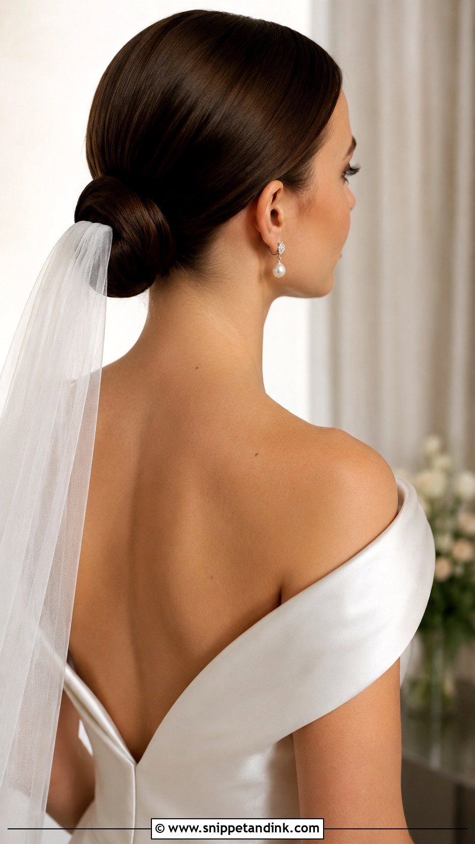 Sleek Wrapped Bun - Snippet and Ink - 25 Bridal Up Do Ideas