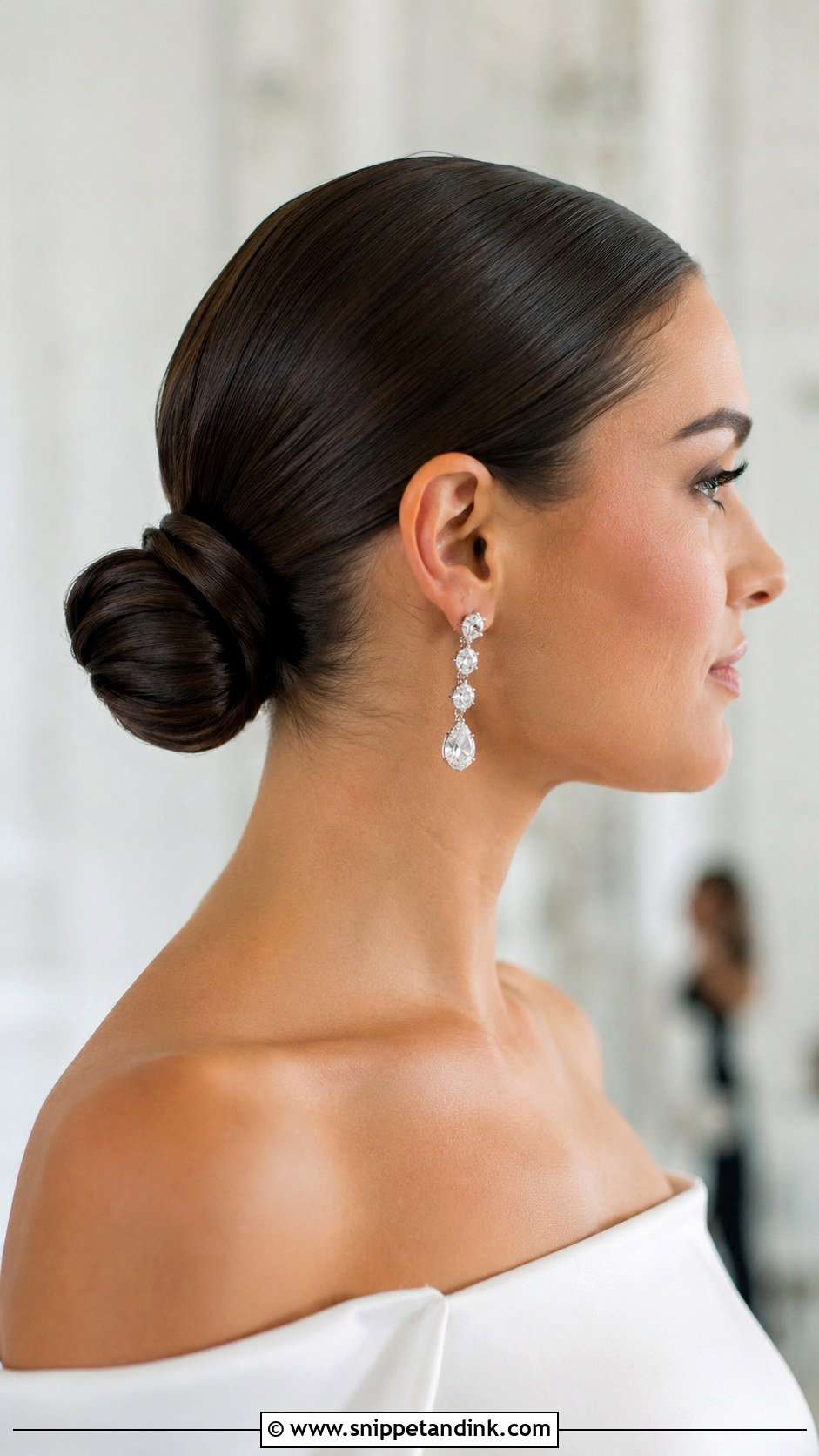 Sleek Wrapped Low Bun - Snippet and Ink - 30 Bridal Hair Buns