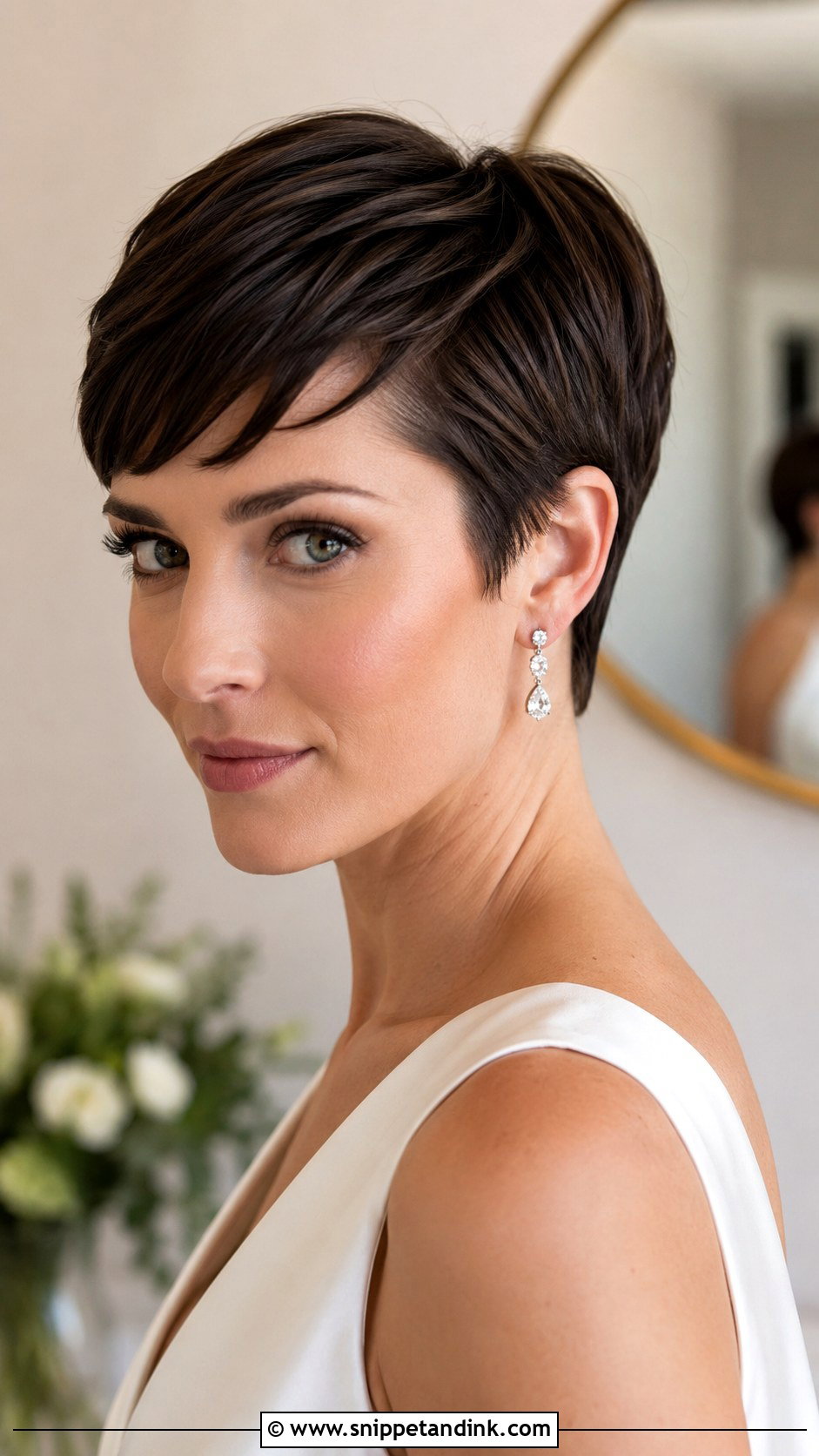 Sleek and Polished Pixie - Snippet and Ink - 20 Pixie Wedding Hairstyles