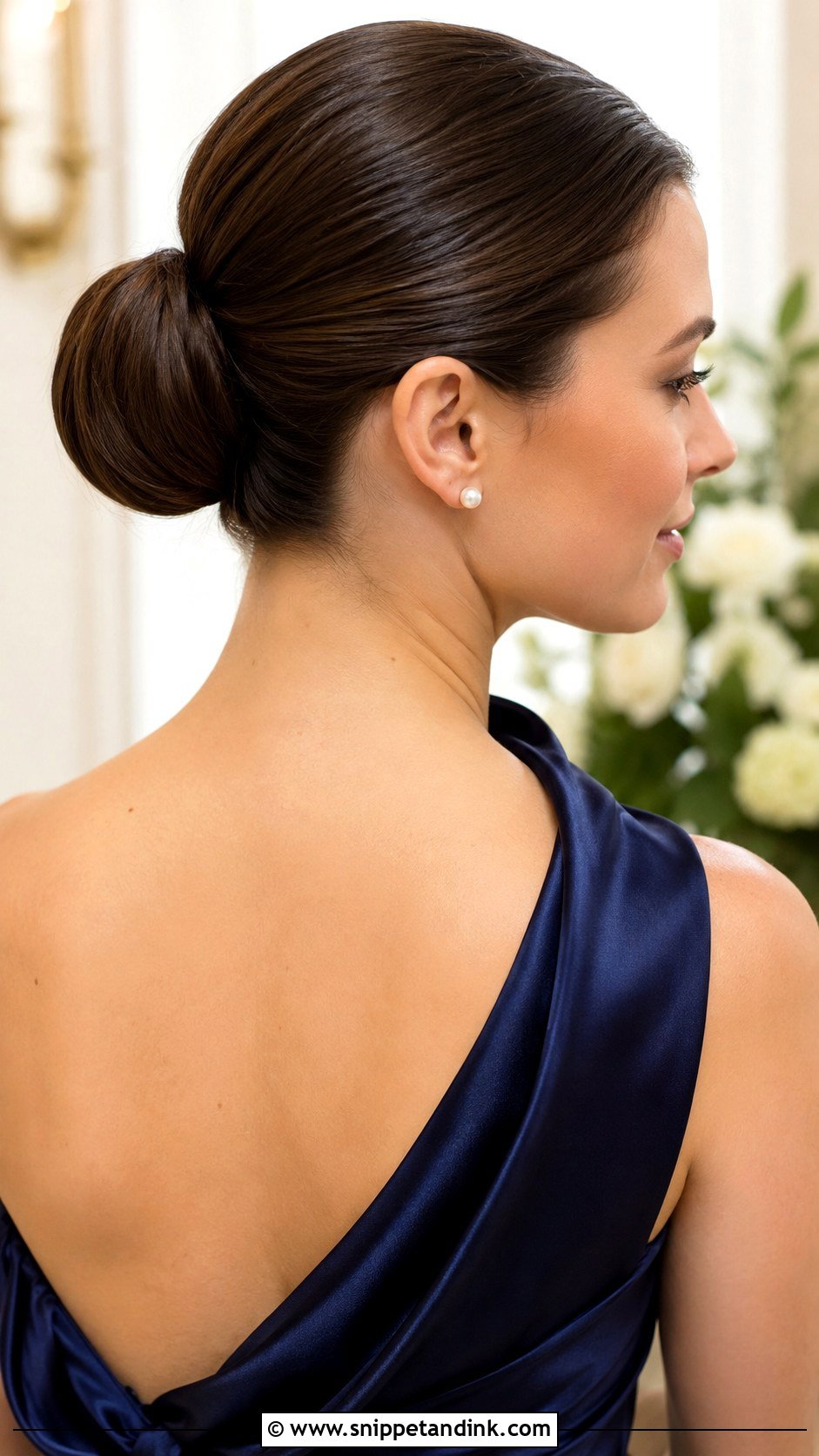 Slick Back Ballerina Bun Bridesmaid Hairstyle - Snippet and Ink - 20 Bridesmaid Hairstyles Slick Back