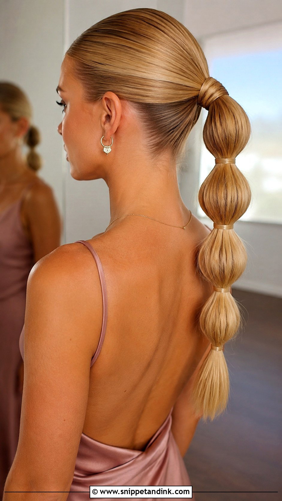 Slick Back Bubble Ponytail Bridesmaid Hairstyle - Snippet and Ink - 20 Bridesmaid Hairstyles Slick Back