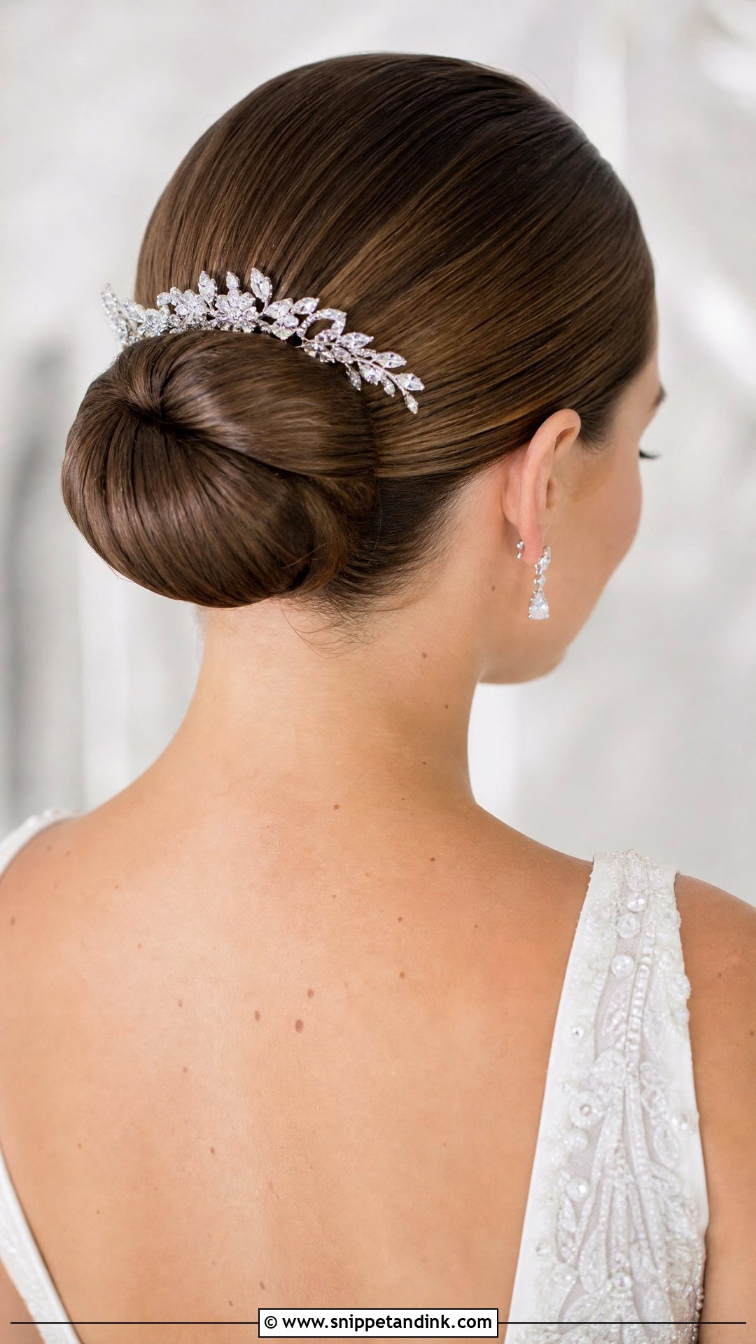 Slick Back Bun With Hair Accessories - Snippet and Ink - 20 Slick Back Bun Wedding Hair Ideas