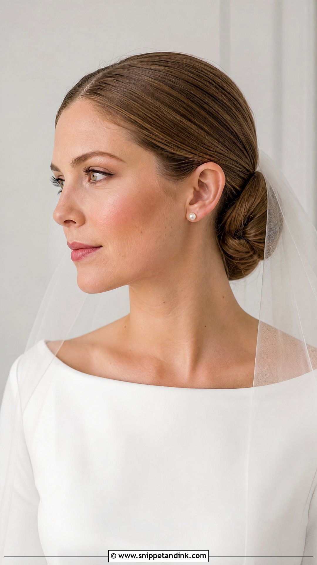 Slick Back Chignon Wedding Hairstyle - Snippet and Ink - 20 Slick Back Updo Wedding Hairstyles