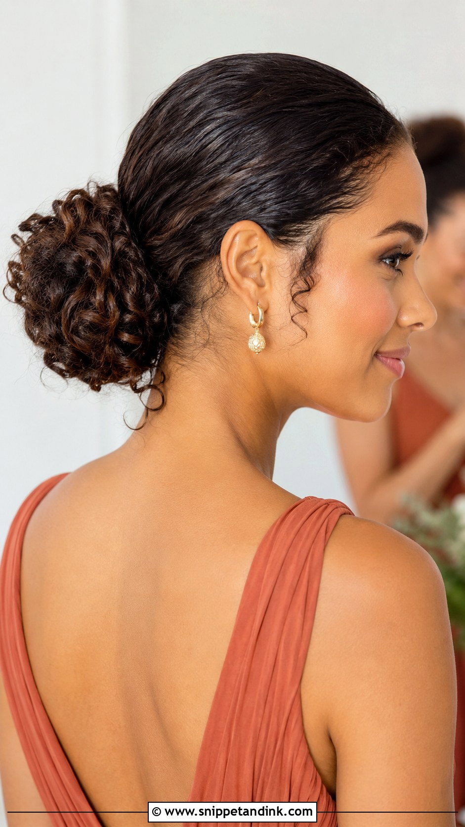 Slick Back Curly Bun Bridesmaid Hairstyle - Snippet and Ink - 20 Bridesmaid Hairstyles Slick Back