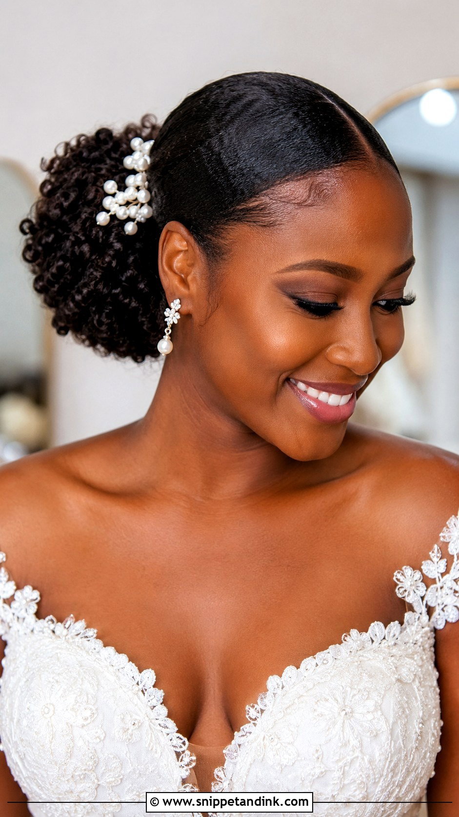 Slick Back Curly Bun For Wedding - Snippet and Ink - 15 Slick Back Hairstyles for Wedding