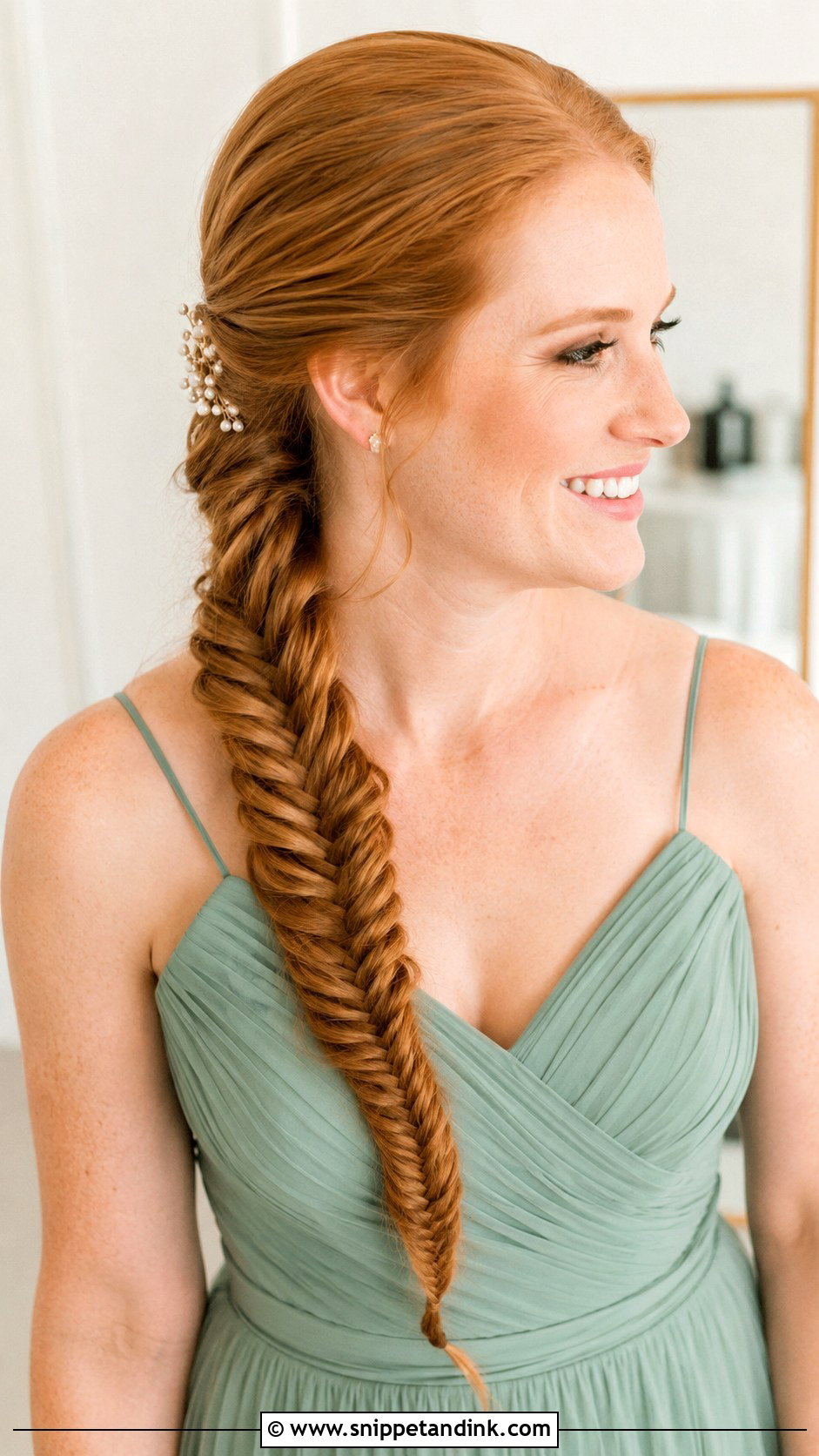 Slick Back Fishtail Braid Bridesmaid Hairstyle - Snippet and Ink - 20 Bridesmaid Hairstyles Slick Back