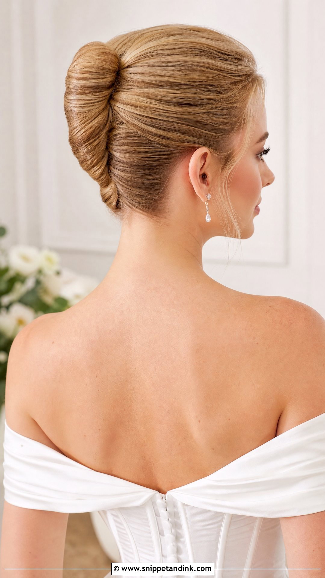 Slick Back French Twist Wedding Hairstyle - Snippet and Ink - 20 Slick Back Updo Wedding Hairstyles
